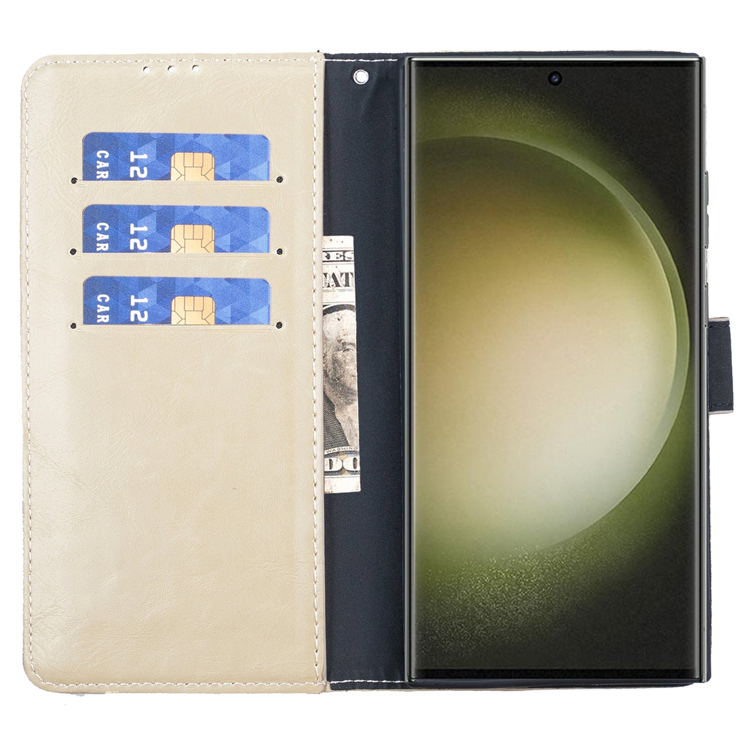 Phone Stand Case for Samsung Galaxy S23 Ultra Retro Crazy Horse Texture Wallet Leather Cover Phone Stand Case for Samsung Galaxy S23 Ultra Retro Crazy Horse Texture Wallet Leather Cover
